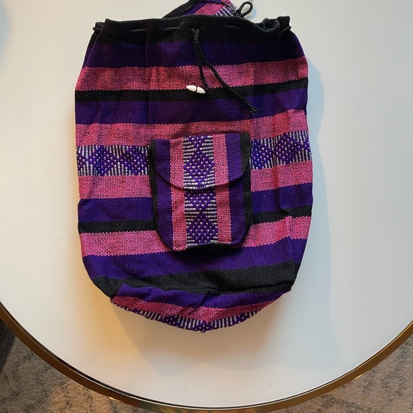 Hand sewn boho backpack - Picture 2 of 3